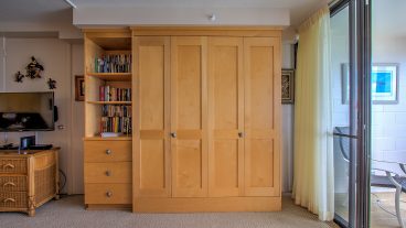 Partial lanai & murphy bed cabinet closed
